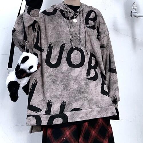 Hoodie Pullovers Long Sleeves Harajuku letter Pullovers hip hop Casual Tops 2020 O-neck Womens Hooded Sweatshirt