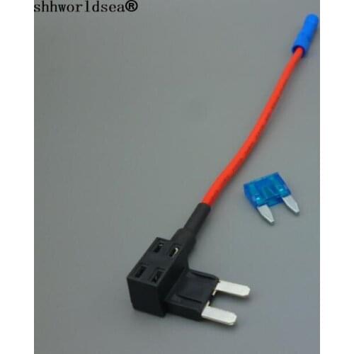 Shhworldsea High Quality 2PCS/lot 15A NEW Add A Circuit Fuse Tap Piggy Back MINI Blade Fuse Holder ATM APM 12v 24v 12 volt