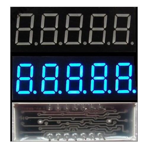 1PCS 0.36 inch 5 Digital Led Display 7 Seg Segment Common Cathode Blue Module