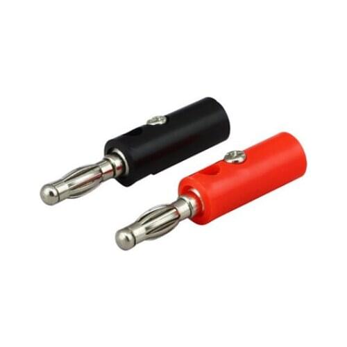 10pcs Gold Plated Speaker Wire Cable Banana Plug Connectors 4mm Adapters