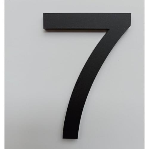 10cm Modern House Number Door Home Address Mailbox Numbers for House Number Digital Door Outdoor Sign 4 Inch. #7 Matte Black