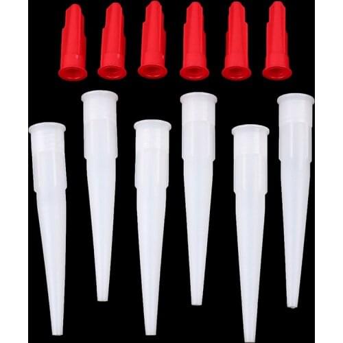 12pcs Plastic Universal Caulking Nozzle Glass Glue Tip Mouth Home Improvement Construction Tools