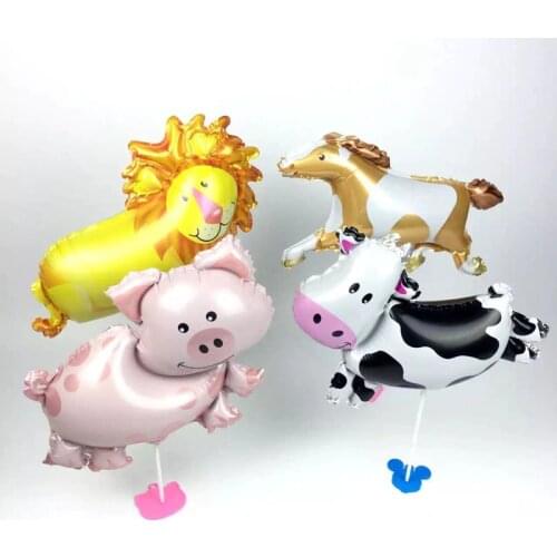 500pcs MiNi Cow Pig Lion Horse Foil Balloon Animal Balloons Kids Birthday Party Decoration Baby Shower Supplies ZA6509