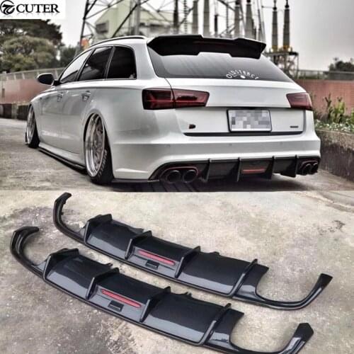 A6 allroad Avant Carbon Fiber rear bumper diffuser rear lip for Audi A6 allroad Car body kit 15-18