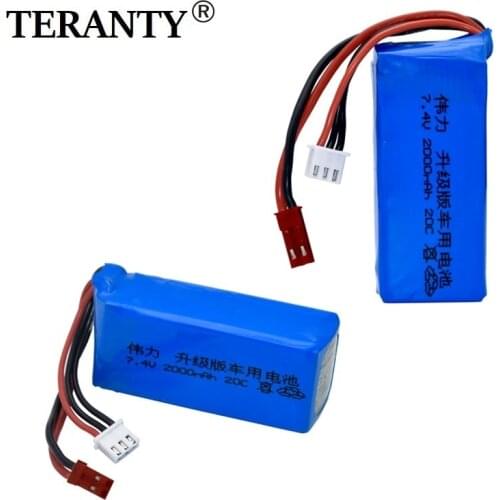 7.4V 2000mAh 20c rechargeable battery for A949 A959-B A969 A979-B K929-B Remote Control car 2s 7.4v LiPo battery for Wltoys car