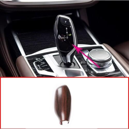 Car Accessories Interior Gear Shift Head Trim For BMW X3 X4 G01 G02/For BMW 5 6 7 Series G11 G12 G30 2018-2019 Pine Wood Grain