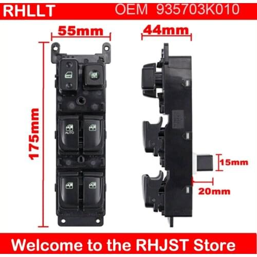 Car Auto ABS Front Left Driver Side Electric Power Window Master Switch Button For Hyundai SonataOEM 93570-3K010