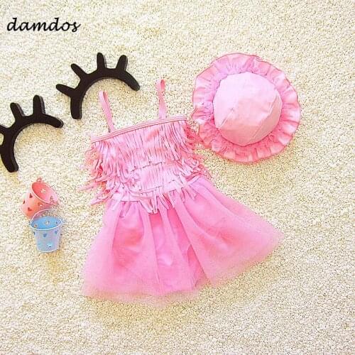 Girls Bikini 2019 Girls Swimsuit Children Swimwear One Piece Suit Flamingos Pattern 1-12Y Girls Beach Dress Bathing Suit