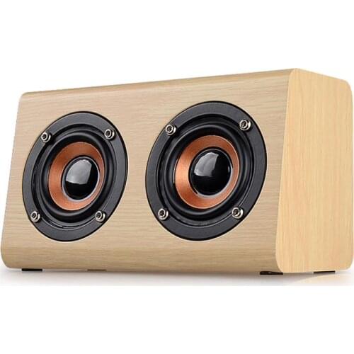 Retro Wooden Wireless Bluetooth Speaker Portable Player Speakers for TV Home Theatre Wood Sound Bar Support TF Card AUX