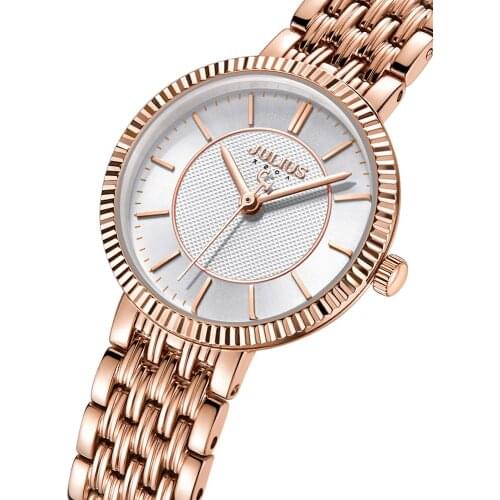 Classic Julius Lady Womens Watch Japan Quartz Elegant Fashion Hours Bracelet Stainless Steel Chain Girls Birthday Gift Box