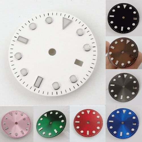 28.5 mm watch dial parts fit for ETA 2824 2836 Miyota 8215 821A Super Luminous 10 colors