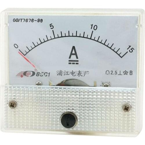 DC 0-15A 15A Analog Ammeter Panel AMP Current Meter Gauge 85C1 Amperemeter