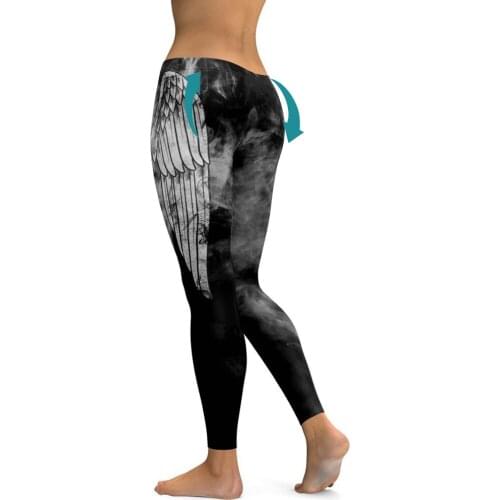 Exclusive Leggings Pants Slim Sport Leggings Invisible Wings Leggings Women Breathable Quick-Drying Jeggings Femme 2021