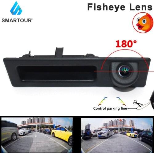 HD 1080P CCD 180 Degrees Fisheye Lens Car Reverse Backup Trunk Handle Camera For BMW 3 Series 5 X3 Series F10 F11 F25 F30 F35