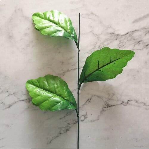 20pcs Artificial Silk Flowers Leaves Artificial Greenery For Wedding Decoration DIY Bouquet Garland Flower Crafts Supplies