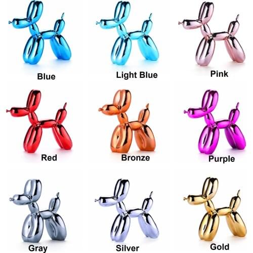 9 colors Balloon Dog Electroplate Shiny Surface Abstract Crafts Resin Statue Home Decoration Accessories Hot Deal