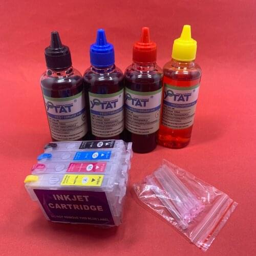 YOTAT T502 502XL T02W1-T02W4 Refillable Ink Cartridge T502XL For Epson XP-5100 XP-5105 WF-2860 WF-2865 Printers