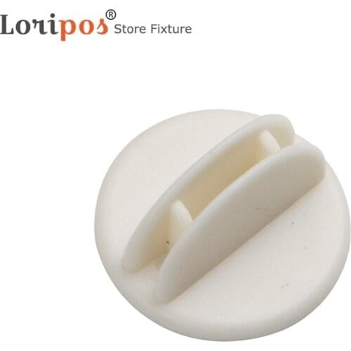 Small Mimi White Shelf Mount Self Adhesive Paper Price Card Tag Sign Card Board Clip Disc Sticky Clamp For Supermarket Promotion