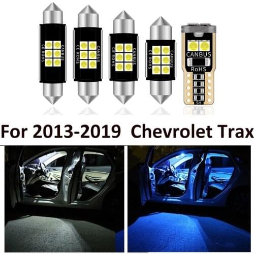 13 Pcs Bulbs White LED Car Reading Ceiling Light Interior Kit Fit For 2013-2016 2017 2018 2019 Chevrolet Trax Trunk License Lamp