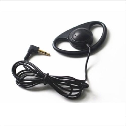 Linhuipad 3.5mm Mono Hook earpiece single side earphone headset for tour guide system two way radios 2pcs/lot