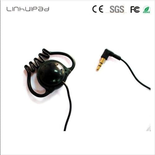 Linhuipad 3.5mm stereo Hook Headphone Economical soft rubber ear Hook Earphones For Monitor tour guide system earpiece headsets