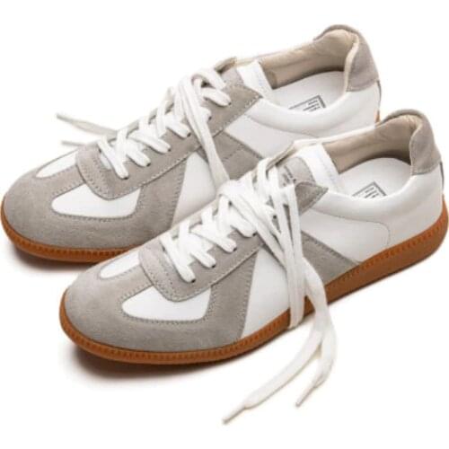 Maden New mens casual shoes German training shoes man sports shoes lace-up vintage Genuine leather Sneakers male Loafers