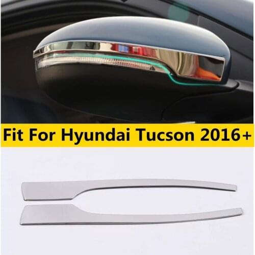 Yimaautotrims Door Rearview Mirror Overlay Strip Streamer Cover Trim Fit For Hyundai Tucson 2016 2017 2018 2019 2020 Exterior