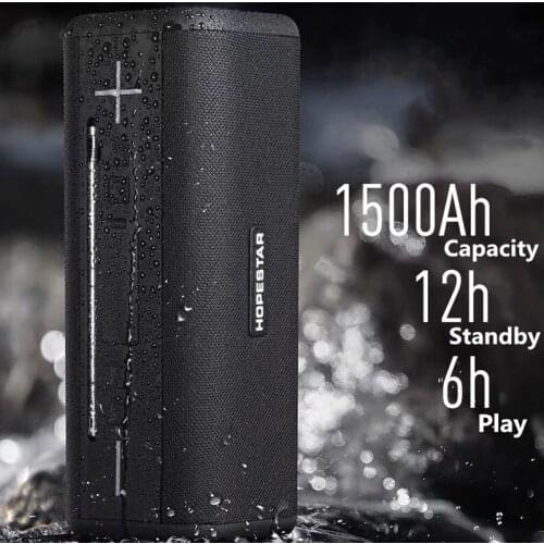 HOPESTAR T9 Portable Bluetooth Speaker High-Power Column Subwoofer External Antenna TWS Intercom Music Center Waterproof FM TF