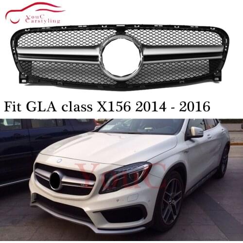 X156 AMG Grille Front Bumper Grill Mesh for Mercedes GLA class X156 pre-facelift 2014 2015 2016 GLA200 GLA250 GLA45 AMG SUV