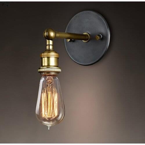 Retro American Vintage Wall Lamp Industrial Led E27 Indoor Lighting Home Decor Loft Cafe Resturant Living Room Kitchen Bar 220V