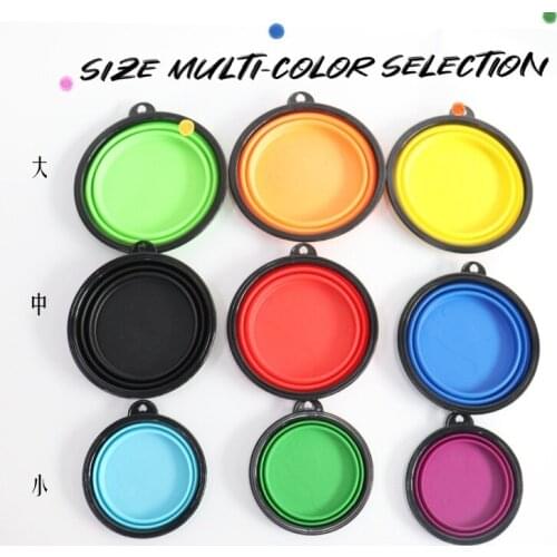 Silicone Pet Dog Cat Feeder Foldable Drinker Animal Food Feeding Bowl Accessories Outdoor Travel