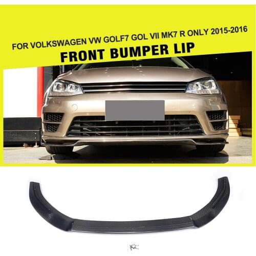 Carbon Fiber / FRP Car Front Bumper Lip Spoiler Splitters for Volkswagen VW Golf 7 VII MK7 R Rline Bumper Only 2014 - 2017