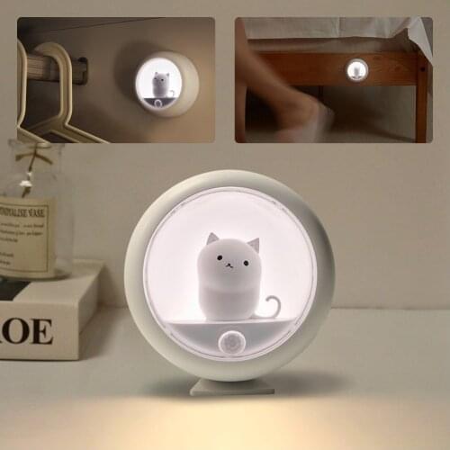 LED Night Light for Home Bedroom Motion sensor Decorative Wall Lamp Room decor staircase closet Lighting USB Charging Backlight