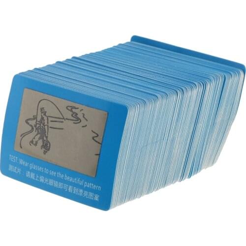 Pack of 100 Premium Hard Polarized Testing Paper Card Sunglasses Lens Tester