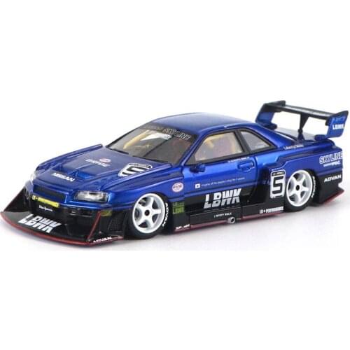 Nissan GT-R Skyline ER34 LBWK Wide Body Modified 1/64 Scale Resin Car Model Collection Alloy Collection Static Display