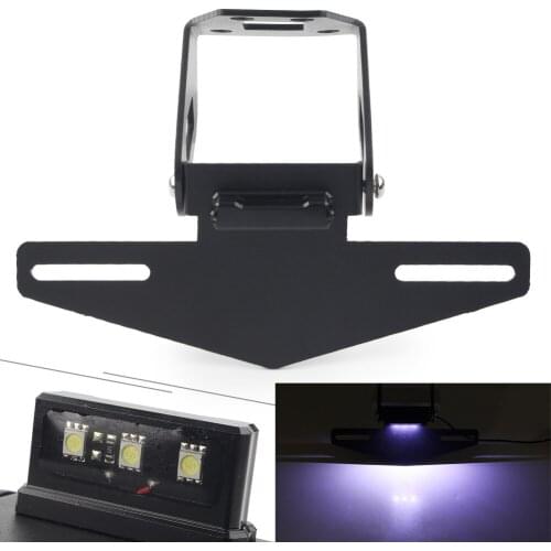 Motorcycle CNC Rear License Plate Holder w/ Light For Kawasaki Ninja 400 250 Z400 2018-2019 & For Ninja 650 Z650 Z900 2017-2019