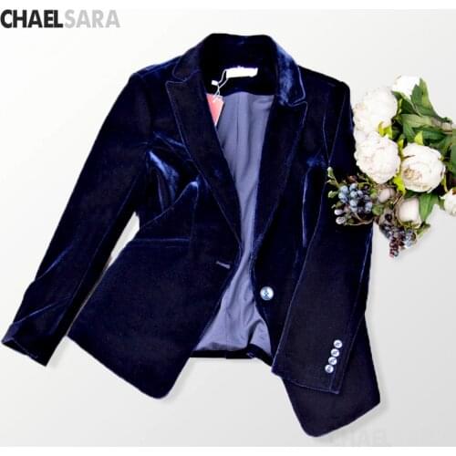 2019 New Velvet Women Blazer Elegant Lady Blazer Feminino Autumn Winter Plus Size Long Sleeve Slim Office Suit Jacket