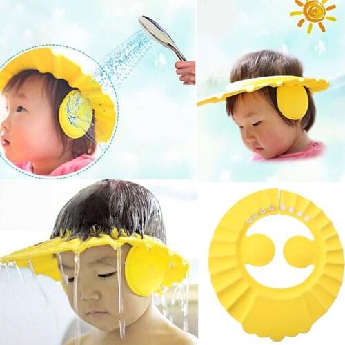 1PC/2PCS New Adjustable Baby Kid Toddlers Hair Wash Hat Shampoo Bath Bathing Shower Shield Guard Baby Shield Ear Protection Cap