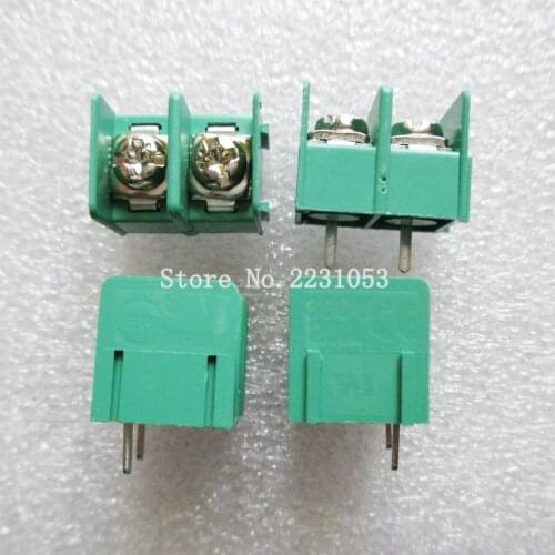 10PCS/LOT KF7.62-2P 7.62mm pitch connector pcb screw terminal block connector 2pin 300V 20A 22-12AWG