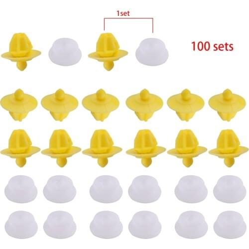 100Pcs/Set Car Door Moulding Wheel Arch Trim Clips Fit For Land Rover Discovery 3 4 Range Rover Sport Freelander 1 2