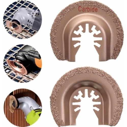 2pcs/set 6.3Cm Saw Blades Quick Release Multitool Carbide Segment Craftsman Oscillating Tools For Worx Sonicrafter Renovator