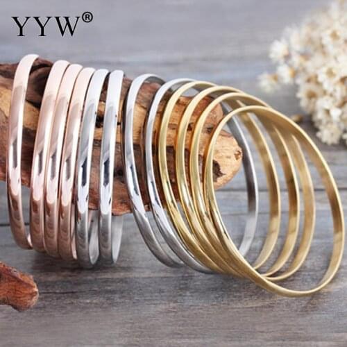 20pcs Wholesale Stainless Steel Diy Bangle 4mm Charm Set Jewelry Finding Expandable Adjustable Wire Bangles Bracelet Accessory