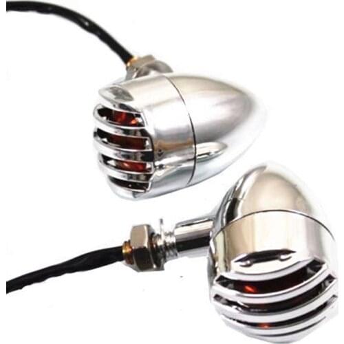 2X Motorcycle 12v Bullet Turn Signal Light Blinker Amber Bulb Indicator Dual Sport bike Cruiser Bobber Chopper Touring Atv