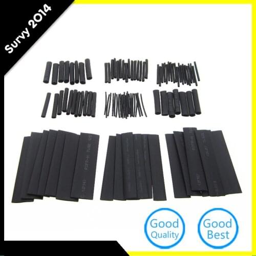 328pcs/set Assorted Heat Shrink Tube Black Wire Wrap Electrical Insulation Cable Sleeving diy electronics
