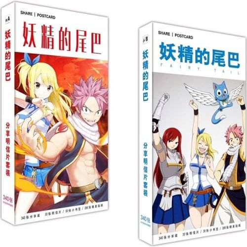 180Pcs/Set Anime Fairy Tail Paper Postcard/Greeting Card/Message Card/Christmas and New Year gifts
