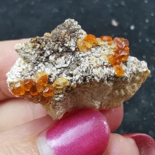 7.3g100% natural garnet and crystal symbiotic mineral specimen aura HEALING CRYSTAL QUARTZ GEM home decoration collection