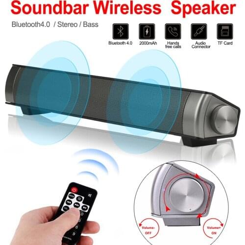 Bluetooth Column 10W Wireless Bluetooth Speaker Portable Super Bass Home Theater Soundbar TV Subwoofer Bluetooth Speaker