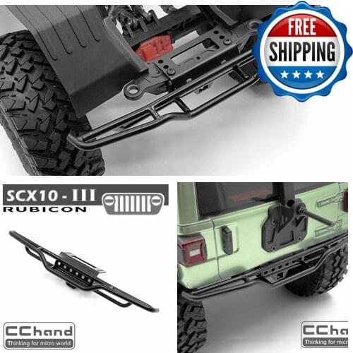 CCAHND Tube metal rear bumper protection anticollision for AXIAL SCX10 III rc car part