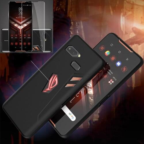1Pcs Glass Film + 1PCS Soft Silicone Back Case For Asus ROG Phone 2 Bumper Fitted Case Phone Cases For Asus ROG Phone II ZS660KL