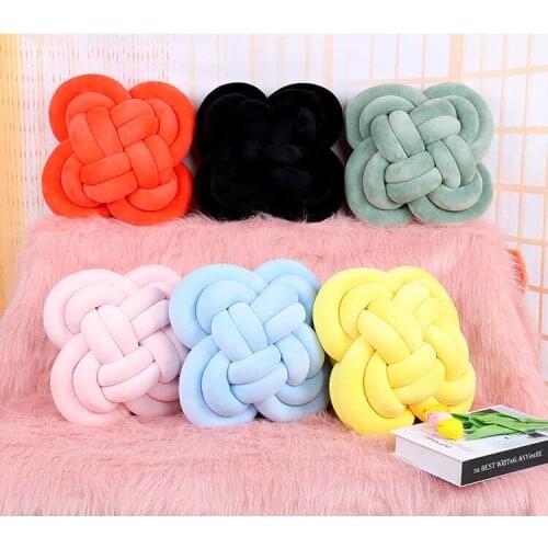 Home Decor Cushion Ball Plush Cushion Plush Dolls Room Decor Creative Knotted Pillow Soft Knot Ball Cushions Bed Stuffed Pillow